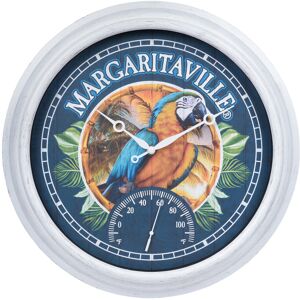 LaCrosse Margaritaville Indoor/Outdoor Wall Clock with Temperature - 15.75'' - Parrot