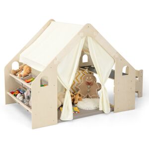 GoPlus Costway 6-in-1 Wooden Indoor Play Tent