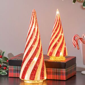 Evergreen Enterprises of Virginia Red & White Lighted Christmas Trees (Set of 2)