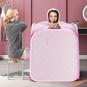 GoPlus Costway 2-Person Portable Steam Sauna - Pink