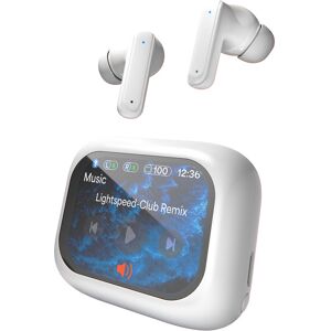 Foto Electric Supply Co. INC/Fesco Wireless Noise-Cancelling Earbuds with Smart Display Case - White