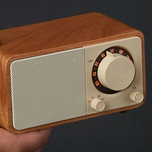 Sangean Iconic Tabletop Radio and Bluetooth Speaker - Walnut