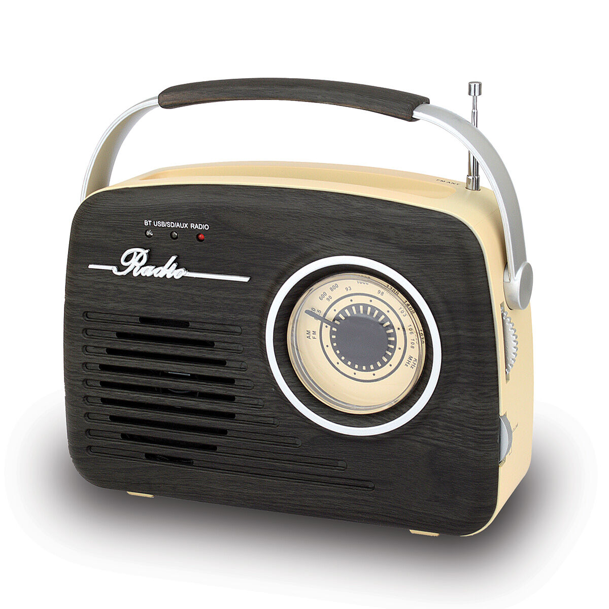 Naxa Electronics Retro AM/FM Radio with Bluetooth - Mahogany