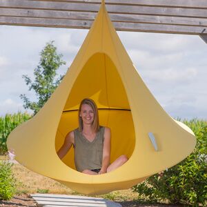 Vivere Ltd. One-Person Hanging Cocoon Hammock - Orange