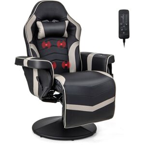 GoPlus Costway Video Gaming Massage Recliner Chair - Gray