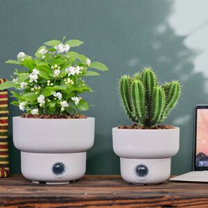 Greenship Garden USA, LLC Self-Watering Low Bowl Pot System for Indoor Plants (Set of 2) - TerraCotta