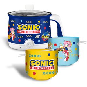 Uncanny Brands, LLC Sonic The Hedgehog Hot Pot with Ramen Bowls