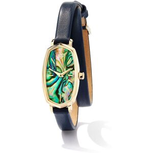 Kendra Scott Elle Gold Tone Stainless Steel Leather Wrap Watch