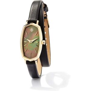 Kendra Scott Elle Gold Tone Stainless Steel Leather Wrap Watch