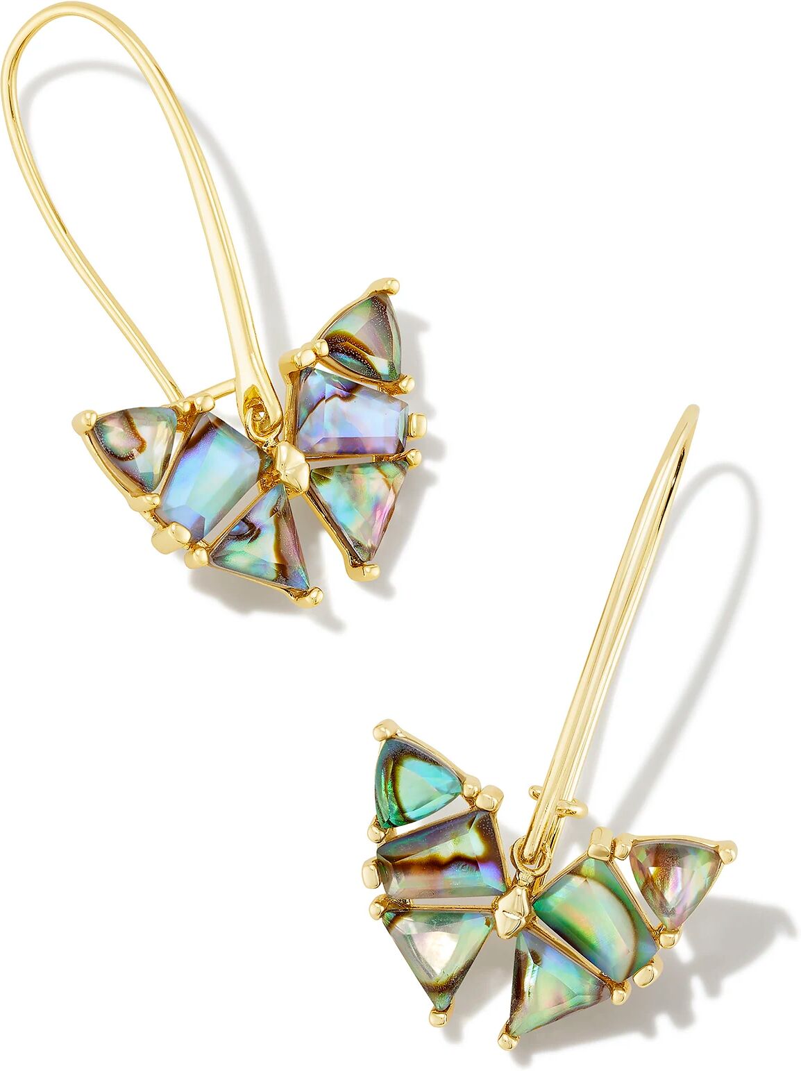 Kendra Scott Blair Gold Butterfly Drop Earrings in Abalone   Shell