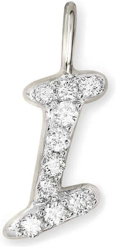 Kendra Scott 14k White Gold Letter I Charm in White Diamond   Diamonds