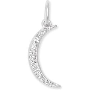 Kendra Scott Crescent Moon Sterling Silver Charm in White Diamond   Diamonds