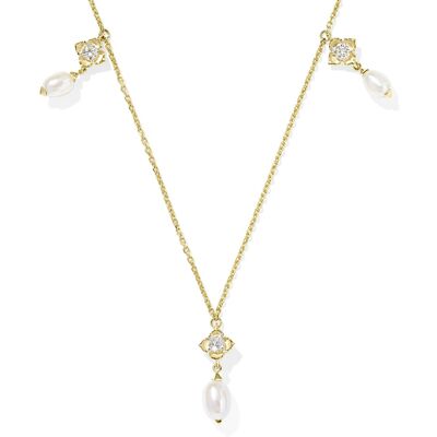 Kendra Scott 0.21 ct Lab Grown Diamond Dira 14k Yellow Gold Pearl Strand Necklace Kendra Scott 0.21 ct Lab Grown Diamond Dira 14k Yellow Gold Pearl Strand Necklace