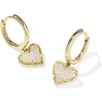 Kendra Scott Ari Heart Gold Huggie Earrings Kendra Scott Ari Heart Gold Huggie Earrings