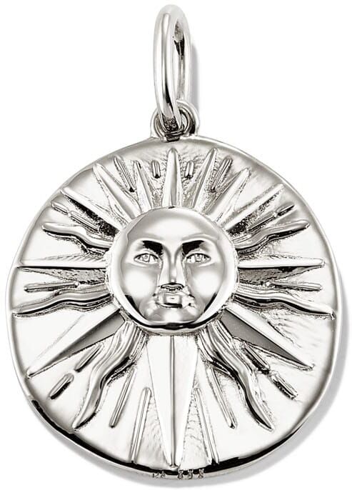 Kendra Scott Sun Coin Charm in Sterling Silver   Metal