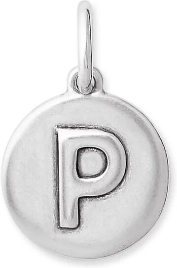 Kendra Scott Letter P Coin Charm in Oxidized Sterling Silver   Metal