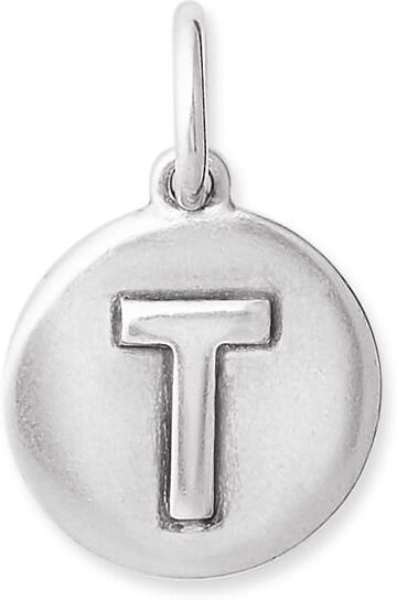 Kendra Scott Letter T Coin Charm in Oxidized Sterling Silver   Metal