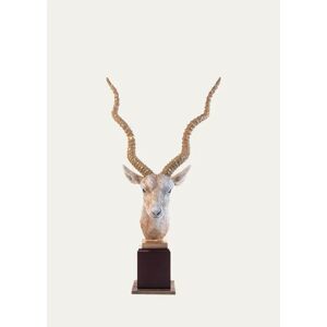 Jay Strongwater White And Gold Antelope Mount Objet  - Size: unisex