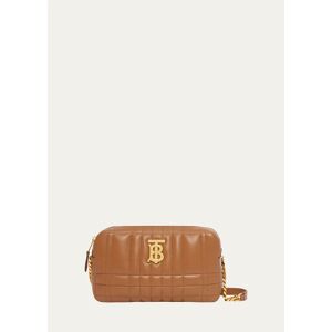 Burberry Lola Small Quilted Check Camera Crossbody Bag  - MARPLE BROWN - MARPLE BROWN