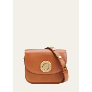 Burberry Note Small Leather Saddle Shoulder Bag  - WARM TAN