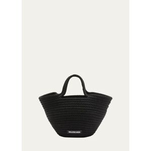 Balenciaga Ibiza Small Basket Tote Bag  - BLACK/WHITE - BLACK/WHITE