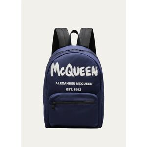 Alexander McQueen Men's Metropolitan Logo Backpack  - NAVY - NAVY