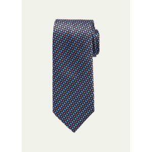 Brioni Men's Micro Jacquard Silk Tie  - LT BLUE PU - LT BLUE PU