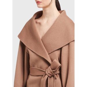 Prada Cashmere Self-Tie Wrap Coat  - Camel - Camel - Size: 44 IT (8 US)