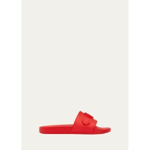 Burberry Men's Logo Graphic Slides  - BRIGHT RED - Size: 43 EU (10D US)