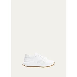 Burberry Men's TNR Ramsey Perforated Leather Low-Top Sneakers  - OPTIC WHITE - OPTIC WHITE - Size: 42 EU (9D US)