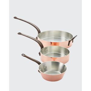 Duparquet Copper Cookware Solid Copper Tin-Lined Pans, Set of 3