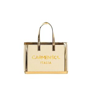 Carmen Sol Venezia Canvas Mini Tote - Gold