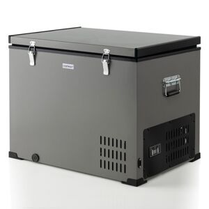 Costway 90 QT Portable Car Refrigerator Freezer with Compressor-Gray