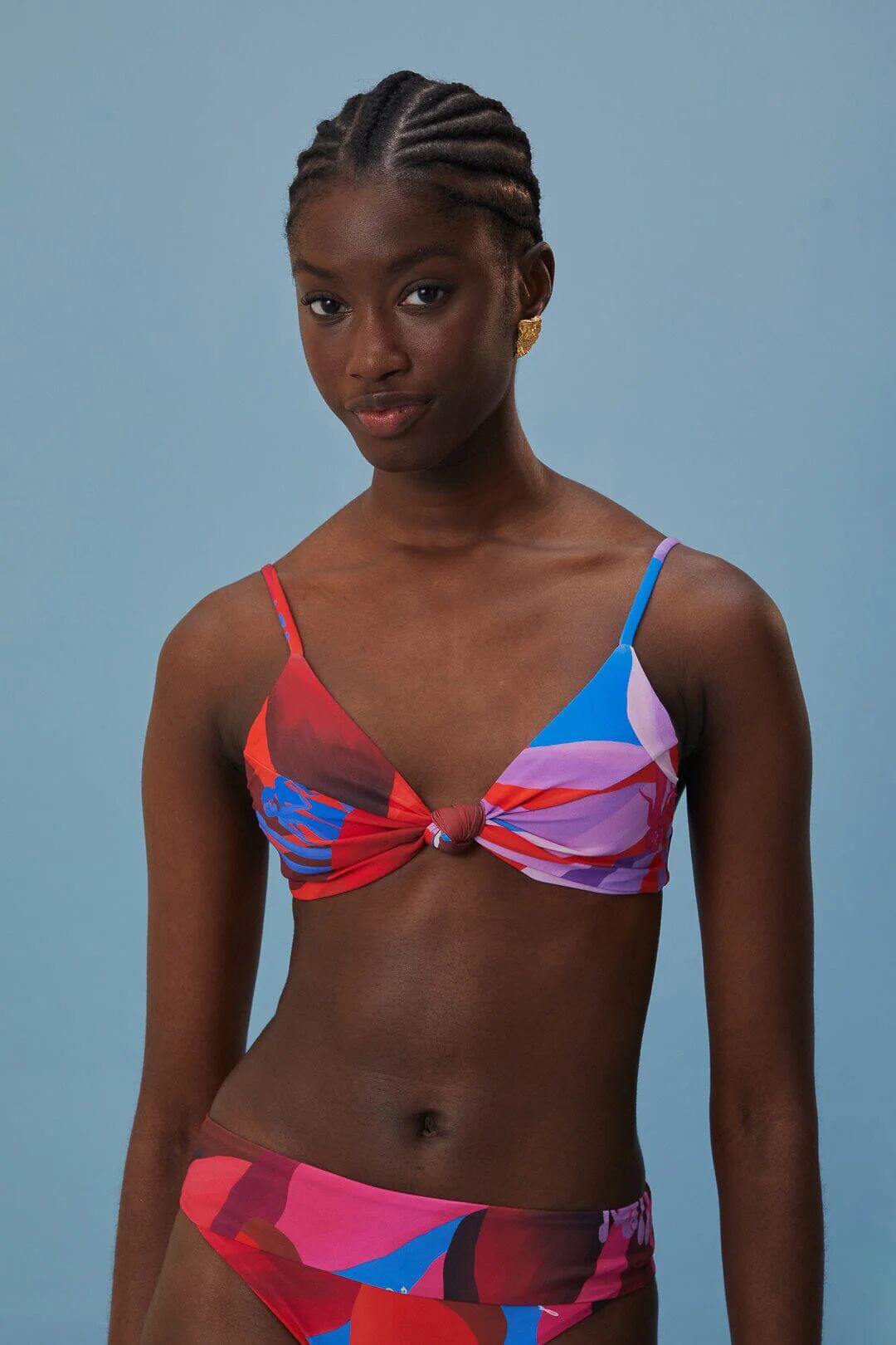 Rio Watercolor Floral Bikini Top, WATERCOLOR FLORAL BLUE / XL