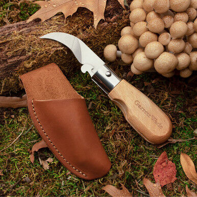 Garrett Wade Mushroom-Harvesting Folding Knife with Sheath