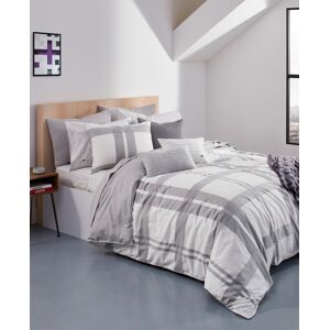 Lacoste Home Lacoste Baseline King Duvet Set Bedding - Unisex - Micro Chip / White - Size: King