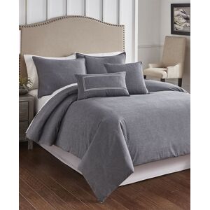 Riverbrook Home Cross Woven 6 Piece King Comforter Set Bedding - Unisex - Charcoal - Size: King