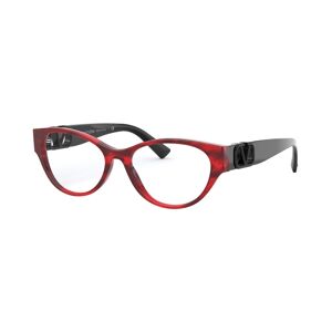 Valentino VA3042 Women's Oval Eyeglasses - Female - Red Havana - Size: 53