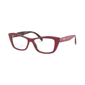 Prada Pr 15XV Women's Cat Eye Eyeglasses - Female - Red Havana - Size: 53