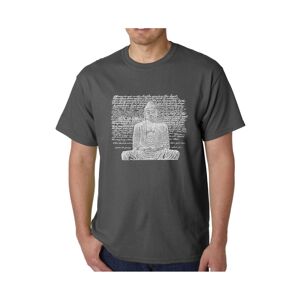 La Pop Art Men's Word Art T-Shirt - Zen Buddha - Male - Gray - Size: 3XL