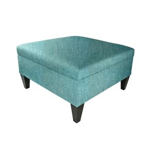 Mjl Furniture Designs Manhattan Upholstered Square Storage Ottoman - Unisex - Light Blue