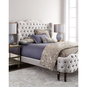 Haute House Pantages Tufted King Bed - SILVER / GRAY