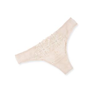 Chantelle Champs Elysees Lace Thong - Size: X-LARGE - CAPPUCCINO