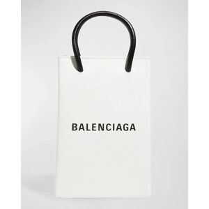 Balenciaga Shopp Phone/Crossbody Bag - WHITE