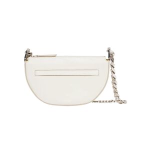 Burberry Olympia Zip Smooth Leather Chain Shoulder Bag - PALE VANILLA