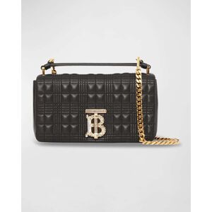 Burberry Lola Small Quilted Lambskin Chain Crossbody Bag - BLACK