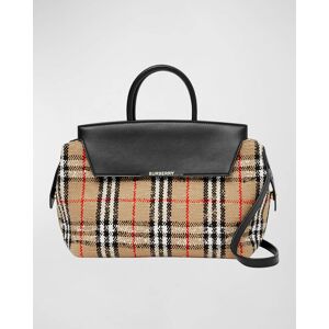 Burberry Catherine Vintage Check Boucle Top-Handle Bag - ARCHIVE BEIGE