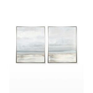 Benson-Cobb Studios Simpatico 45X60 Set Of 2 Vertical Canvas Giclees In Sterling Frame, Hand-Embellished