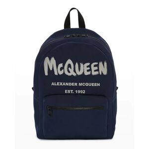 Alexander McQueen Men's Metropolitan Logo Backpack - NAVY