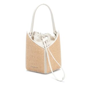 Givenchy Mini Cutout Drawstring Bucket Bag - NATURAL